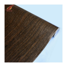 Pegatina de vinilo de grano de madera marrón Rollos de papel tapiz 3D
